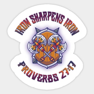 IRON SHARPENS IRON Sticker